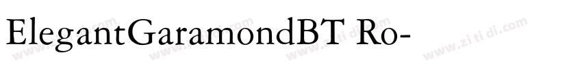ElegantGaramondBT Ro字体转换